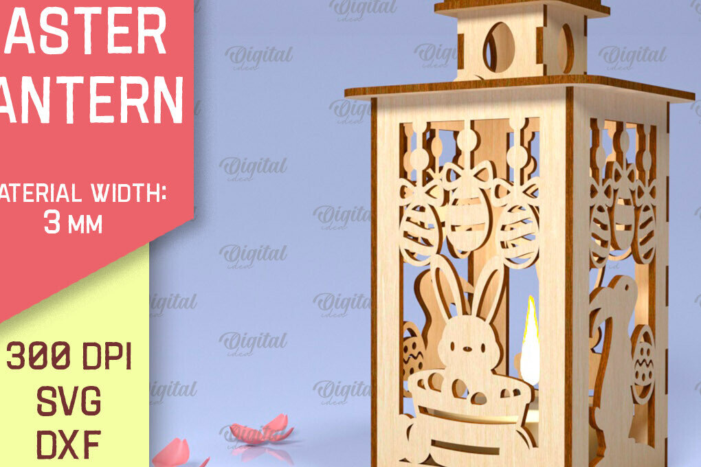 Intra απο ξύλο plywood 3mm-4mm πάχος 3D Πασχαλινό Φανάρι . 3D  Lantern Δίασταση 15x15 cm INTRAFABR-89836919