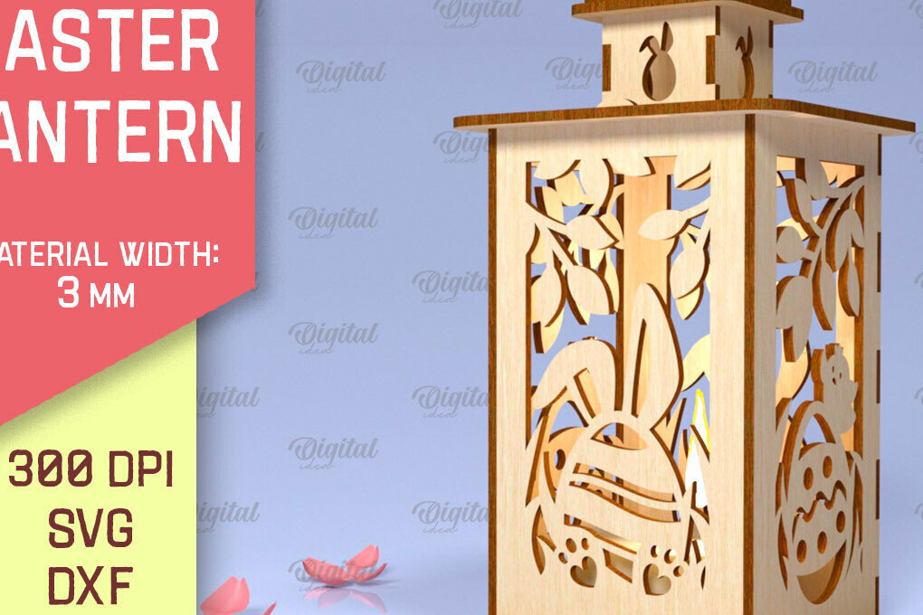 Intra απο ξύλο plywood 3mm-4mm πάχος 3D Πασχαλινό Φανάρι . 3D  Lantern Δίασταση 15x15 cm INTRAFABR-89836710