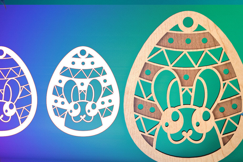 Intra απο ξύλο plywood 3mm-4mm πάχος 3D Πασχαλινή | Καλό Πάσχα Δίασταση 15x15 cm INTRAFABR-58219350