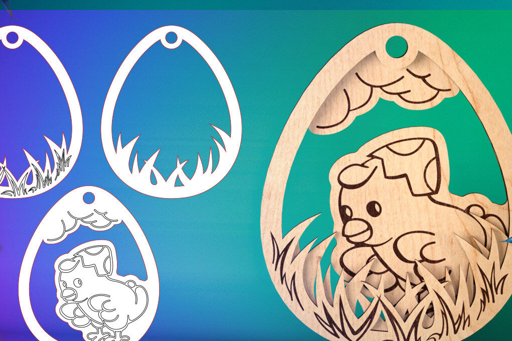 Intra απο ξύλο plywood 3mm-4mm πάχος 3D Πασχαλινή | Καλό Πάσχα Δίασταση 15x15 cm INTRAFABR-58218828