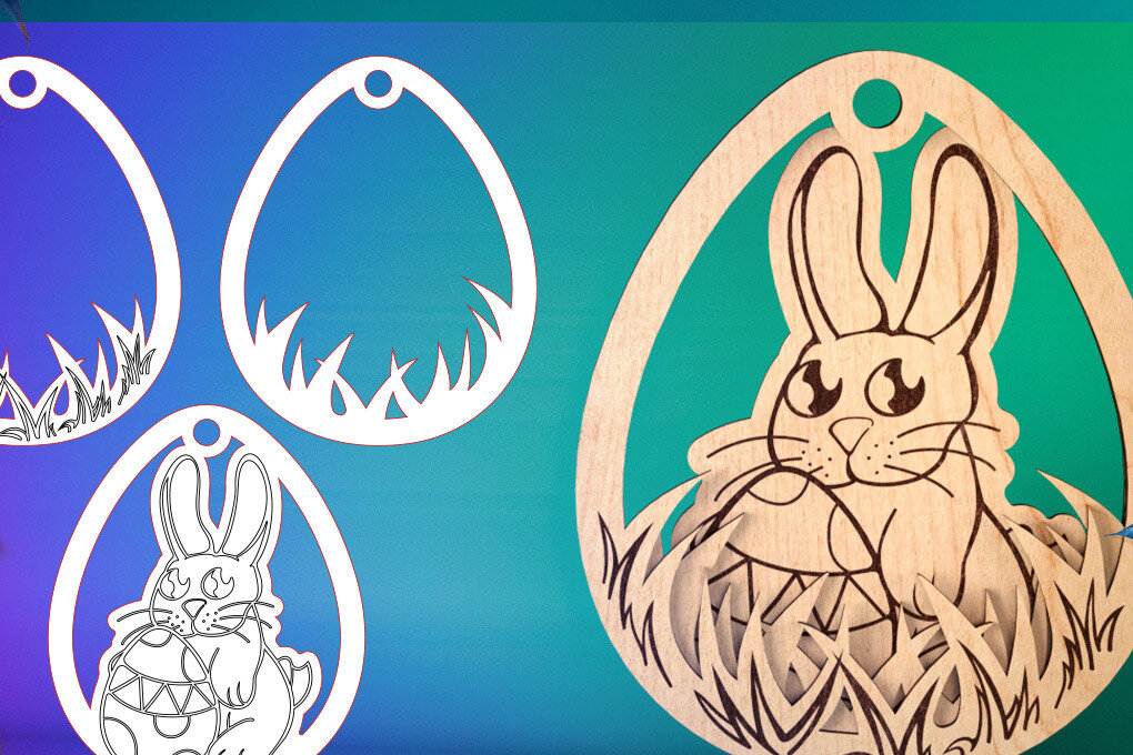 Intra απο ξύλο plywood 3mm-4mm πάχος 3D Πασχαλινή | Καλό Πάσχα Δίασταση 15x15 cm INTRAFABR-58218941