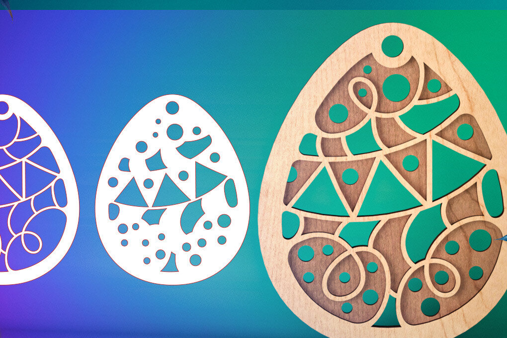 Intra απο ξύλο plywood 3mm-4mm πάχος 3D Πασχαλινή | Καλό Πάσχα Δίασταση 15x15 cm INTRAFABR-58219204