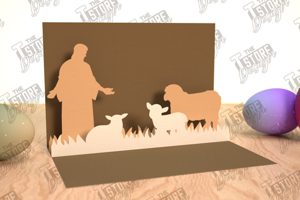 Intra απο ξύλο plywood 3mm-4mm πάχος Τρισδιάστατη Πασχαλινή Αναδυόμενη Κάρτα , Πάσχα Δίασταση 15x15 cm INTRAFABR-114669510