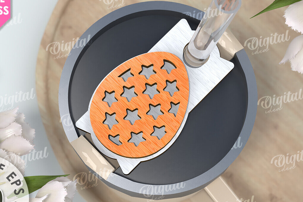 Intra απο ξύλο plywood 3mm-4mm πάχος Τρισδιάστατη Easter Stanley Topper Δίασταση 15x15 cm INTRAFABR-117657723