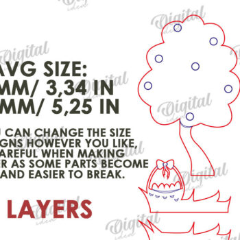 Intra απο ξύλο plywood 3mm-4mm πάχος Τρισδιάστατη πασχαλινό δέντρο. Πασχαλινό περίπτερο Δίασταση 15x15 cm INTRAFABR-118276670 - Image 2