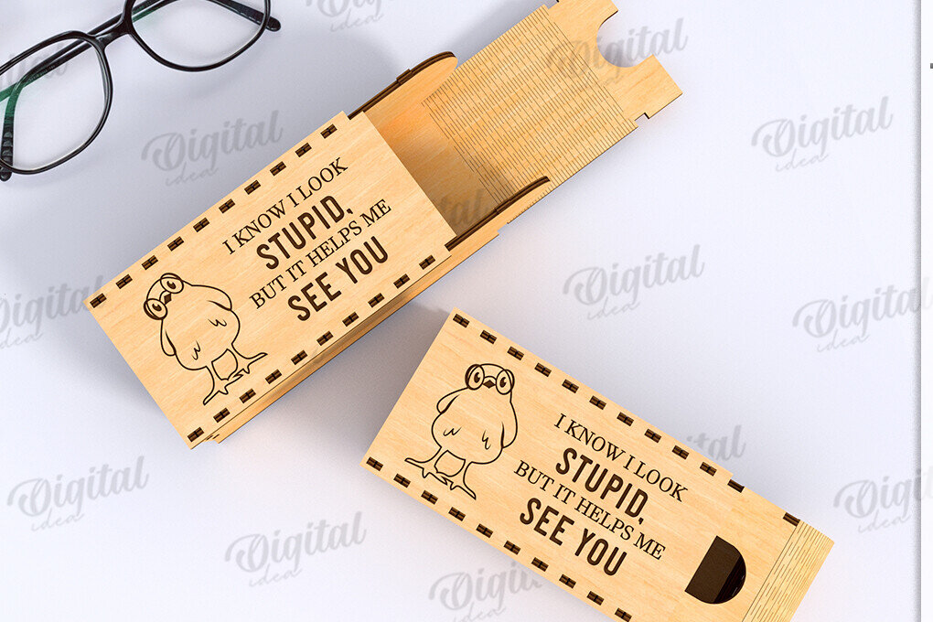 Intra απο ξύλο plywood 3mm-4mm πάχος Τρισδιάστατο κουτί γυαλιών κοπής με λέιζερ Δίασταση 30x20 cm INTRAFABR-122674240 - Image 1
