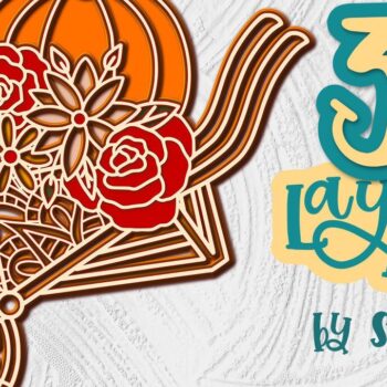 Intra απο ξύλο plywood 3mm-4mm πάχος Τρισδιάστατο φθινοπωρινό καλάθι με στρώσεις συγκομιδή Φθινόπωρο Δίασταση 30x20 cm INTRAFABR-35767793 - Image 1