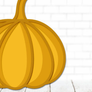 Intra απο ξύλο plywood 3mm-4mm πάχος 3d Fall Pumpkin, Layered Papercut Δίασταση 25x25 cm INTRAFABR-104685427