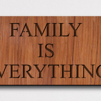 Intra απο ξύλο plywood 3mm-4mm πάχος Η 3D Family είναι τα πάντα Διακόσμηση επιγραφής τοίχου Δίασταση 30x20 cm INTRAFABR-28237847 - Image 2