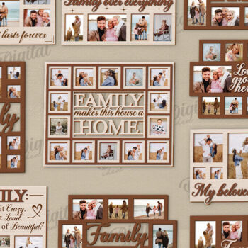 Intra απο ξύλο plywood 3mm-4mm πάχος Τρισδιάστατη δέσμη κορνίζας φωτογραφιών με λέιζερ Δίασταση 20x30 cm INTRAFABR-121362034 - Image 1