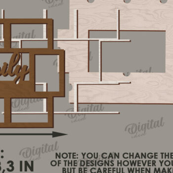 Intra απο ξύλο plywood 3mm-4mm πάχος Τρισδιάστατη δέσμη κορνίζας φωτογραφιών με λέιζερ Δίασταση 20x30 cm INTRAFABR-121362034 - Image 2