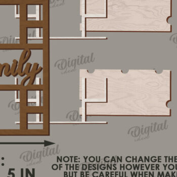 Intra απο ξύλο plywood 3mm-4mm πάχος Τρισδιάστατη οικογενειακή κορνίζα φωτογραφιών Δίασταση 20x30 cm INTRAFABR-121430234 - Image 2