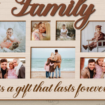 Intra απο ξύλο plywood 3mm-4mm πάχος Τρισδιάστατη οικογενειακή κορνίζα φωτογραφιών Δίασταση 20x30 cm INTRAFABR-121430418 - Image 1