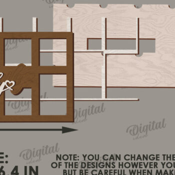Intra απο ξύλο plywood 3mm-4mm πάχος Τρισδιάστατη οικογενειακή κορνίζα φωτογραφιών Δίασταση 20x30 cm INTRAFABR-121430609 - Image 2
