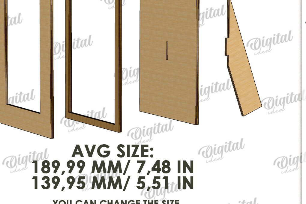 Intra απο ξύλο plywood 3mm-4mm πάχος Τρισδιάστατη οικογενειακή κορνίζα φωτογραφιών Δίασταση 20x30 cm INTRAFABR-118809225 - Image 2