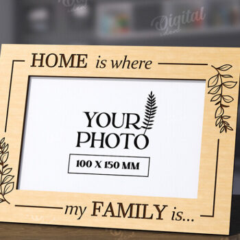 Intra απο ξύλο plywood 3mm-4mm πάχος Τρισδιάστατη οικογενειακή κορνίζα φωτογραφιών Δίασταση 20x30 cm INTRAFABR-118809271 - Image 1