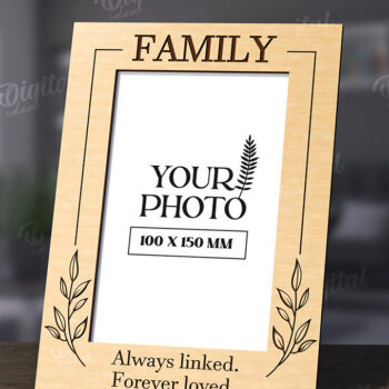 Intra απο ξύλο plywood 3mm-4mm πάχος Τρισδιάστατη οικογενειακή κορνίζα φωτογραφιών Δίασταση 20x30 cm INTRAFABR-118809330 - Image 1