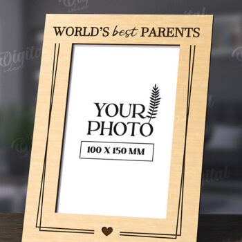 Intra απο ξύλο plywood 3mm-4mm πάχος Τρισδιάστατη οικογενειακή κορνίζα φωτογραφιών Δίασταση 20x30 cm INTRAFABR-118809352 - Image 1