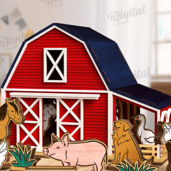 Intra απο ξύλο plywood 3mm-4mm πάχος 3D Farm Cut . Διακόσμηση σπιτιού Δίασταση 30x20 cm INTRAFABR-122538017 - Image 3