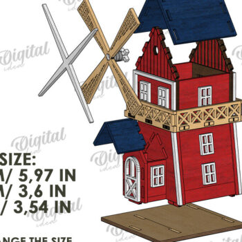 Intra απο ξύλο plywood 3mm-4mm πάχος Τρισδιάστατη κοπή με  Farm. Διακόσμηση σπιτιού Δίασταση 30x20 cm INTRAFABR-122383798 - Image 2