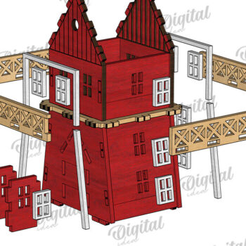 Intra απο ξύλο plywood 3mm-4mm πάχος Τρισδιάστατη κοπή με  Farm. Διακόσμηση σπιτιού Δίασταση 30x20 cm INTRAFABR-122383798 - Image 3
