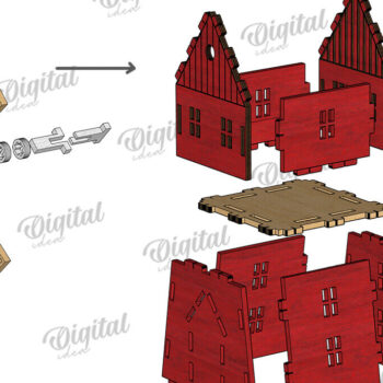 Intra απο ξύλο plywood 3mm-4mm πάχος Τρισδιάστατη κοπή με  Farm. Διακόσμηση σπιτιού Δίασταση 30x20 cm INTRAFABR-122383798 - Image 4