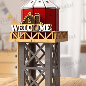 Intra απο ξύλο plywood 3mm-4mm πάχος Τρισδιάστατη κοπή με  Farm. Διακόσμηση σπιτιού Δίασταση 30x20 cm INTRAFABR-122383925 - Image 2