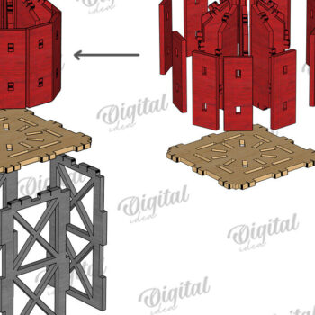 Intra απο ξύλο plywood 3mm-4mm πάχος Τρισδιάστατη κοπή με  Farm. Διακόσμηση σπιτιού Δίασταση 30x20 cm INTRAFABR-122383925 - Image 4