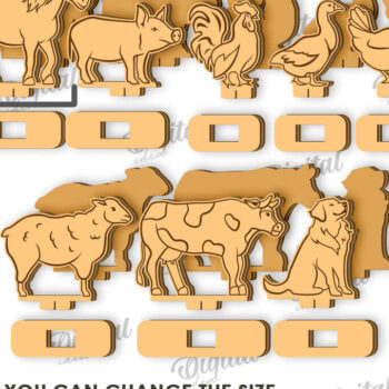 Intra απο ξύλο plywood 3mm-4mm πάχος Τρισδιάστατη κοπή με  Farm. Διακόσμηση σπιτιού Δίασταση 30x20 cm INTRAFABR-122383377 - Image 5