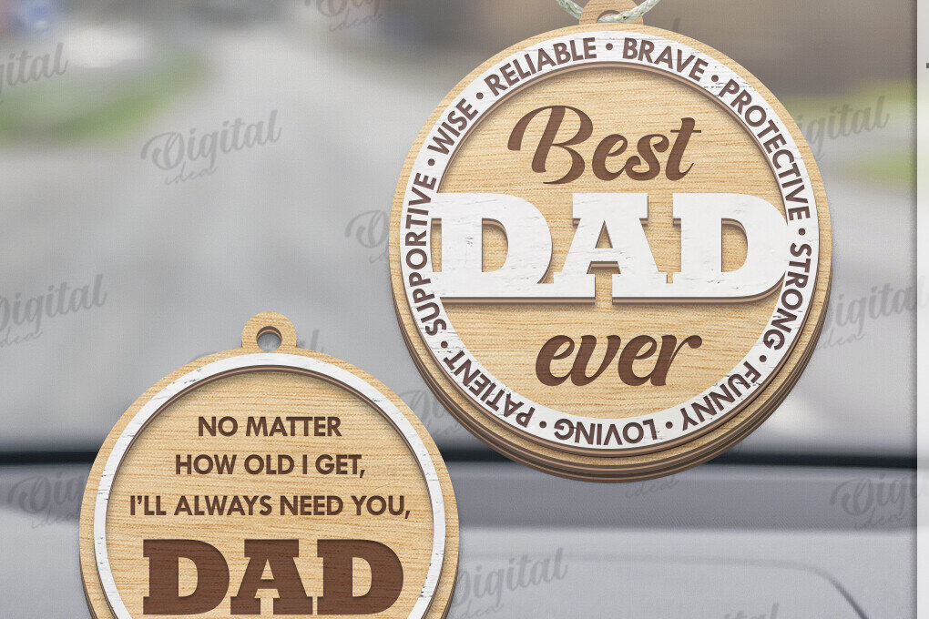 Intra απο ξύλο plywood 3mm-4mm πάχος Τρισδιάστατη γούρι αυτοκινήτου για τη γιορτή του πατέρα Δίασταση 4x4 cm INTRAFABR-120586892