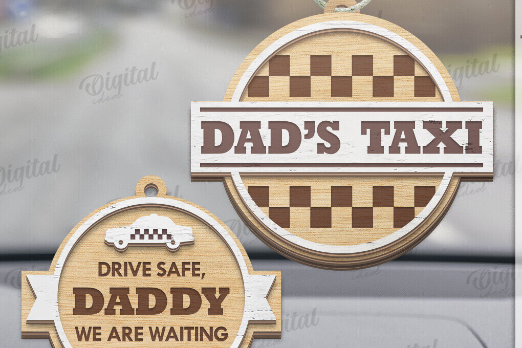 Intra απο ξύλο plywood 3mm-4mm πάχος Τρισδιάστατη γούρι αυτοκινήτου για τη γιορτή του πατέρα Δίασταση 4x4 cm INTRAFABR-120586939