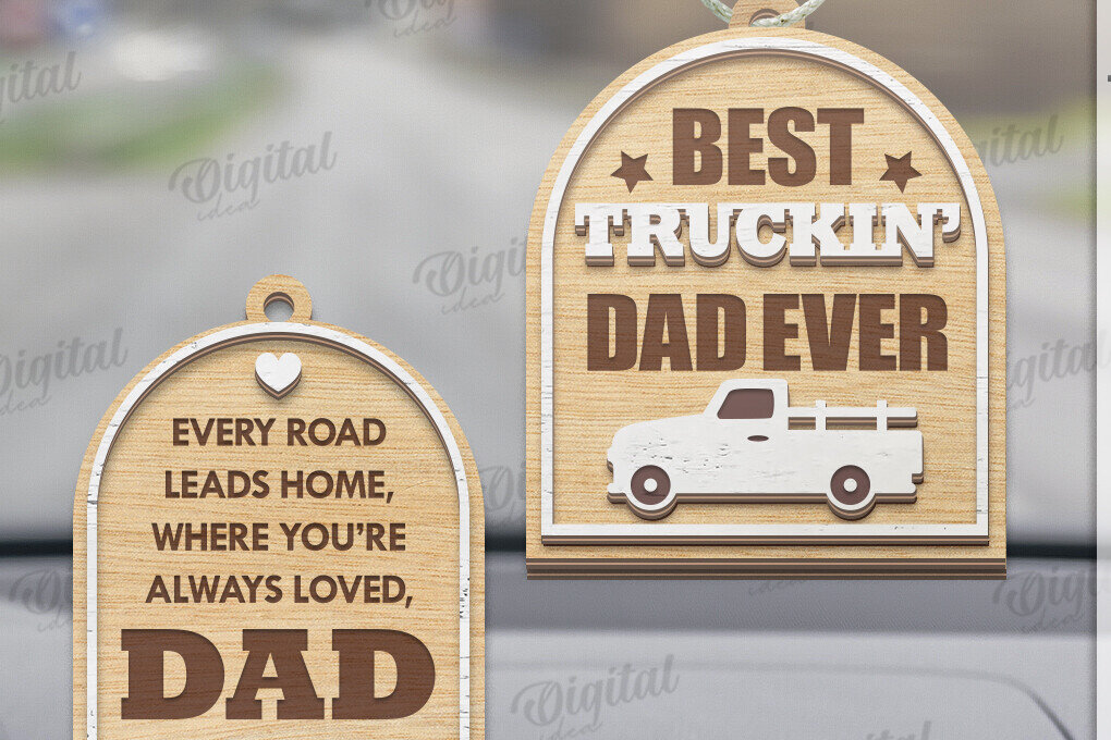 Intra απο ξύλο plywood 3mm-4mm πάχος Τρισδιάστατη γούρι αυτοκινήτου για τη γιορτή του πατέρα Δίασταση 4x4 cm INTRAFABR-120586996