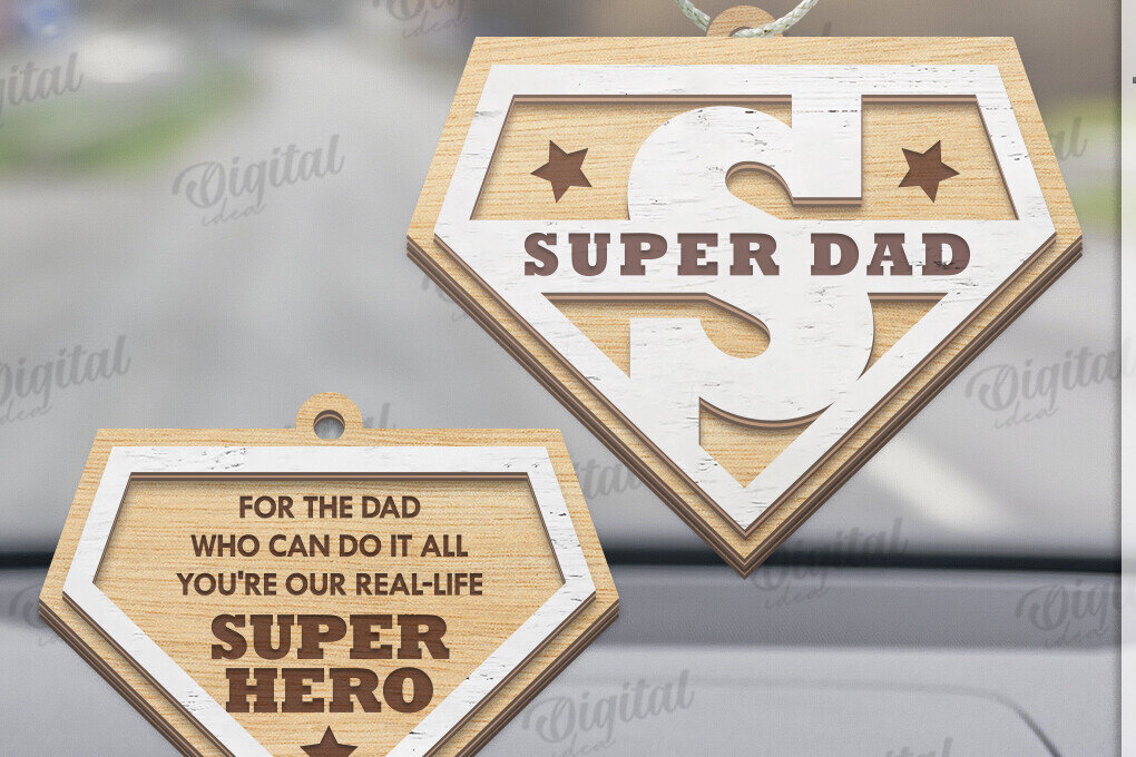 Intra απο ξύλο plywood 3mm-4mm πάχος Τρισδιάστατη γούρι αυτοκινήτου για τη γιορτή του πατέρα Δίασταση 4x4 cm INTRAFABR-120586842