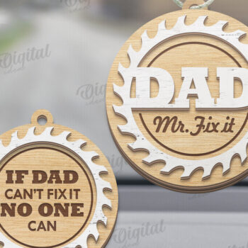 Intra απο ξύλο plywood 3mm-4mm πάχος 3D με γούρια αυτοκινήτου για τη γιορτή του πατέρα Δίασταση 4x4 cm INTRAFABR-120363552 - Image 8