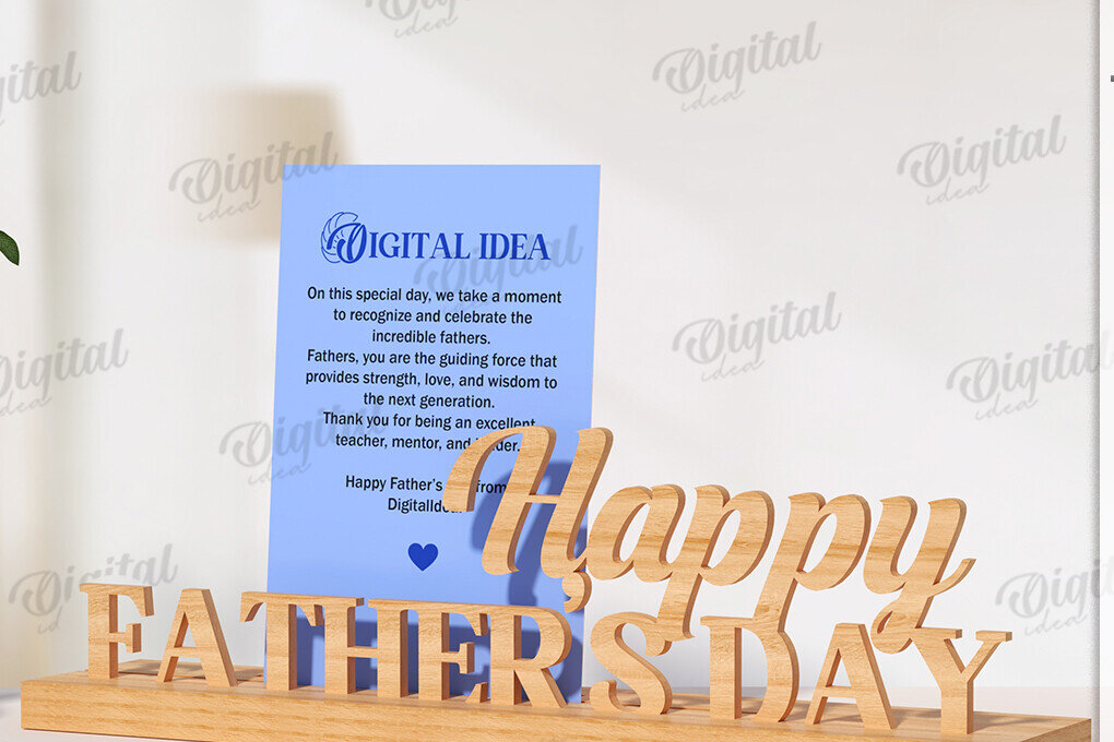 Intra απο ξύλο plywood 3mm-4mm πάχος Τρισδιάστατη θήκη κάρτας για τη γιορτή του πατέρα Δίασταση 30x20 cm INTRAFABR-119265255