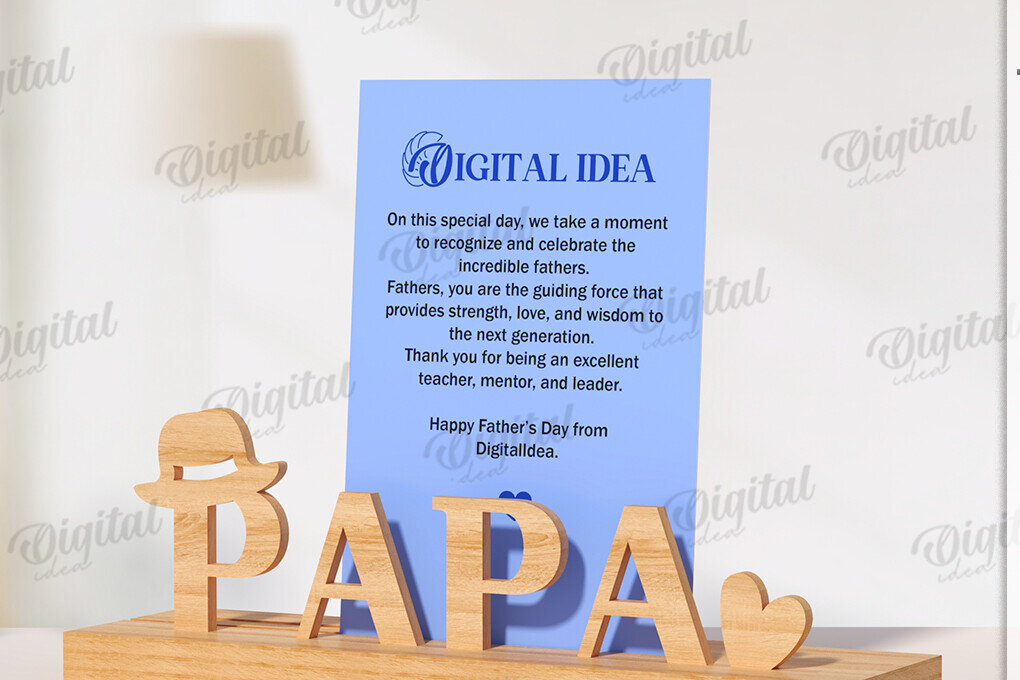 Intra απο ξύλο plywood 3mm-4mm πάχος Τρισδιάστατη θήκη κάρτας για τη γιορτή του πατέρα Δίασταση 30x20 cm INTRAFABR-119264954