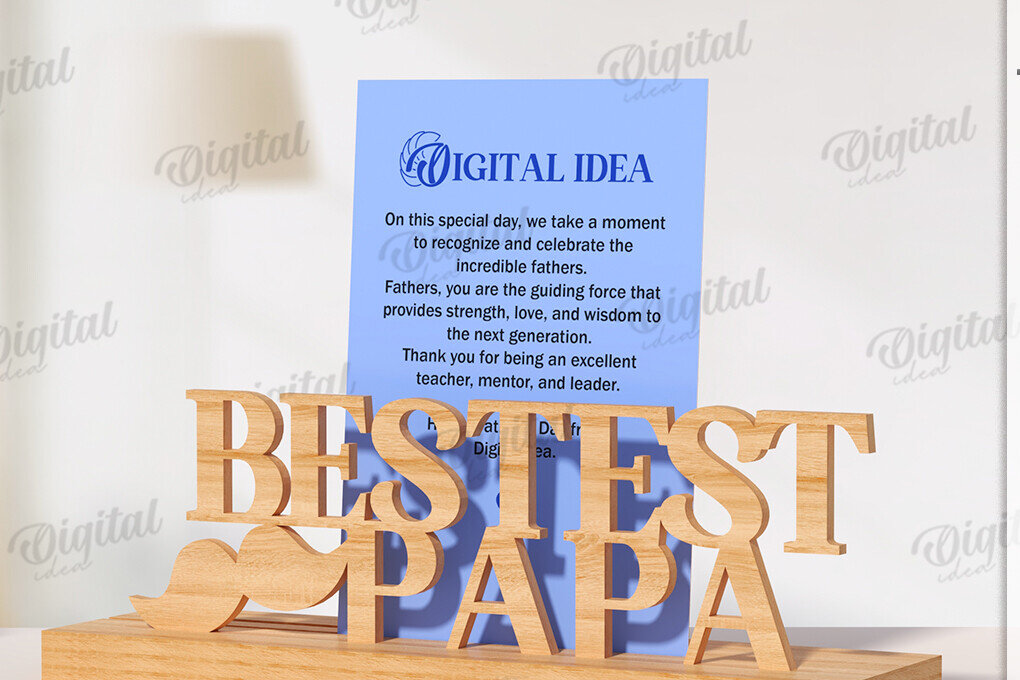 Intra απο ξύλο plywood 3mm-4mm πάχος Τρισδιάστατη θήκη κάρτας για τη γιορτή του πατέρα Δίασταση 30x20 cm INTRAFABR-119265121 - Image 1