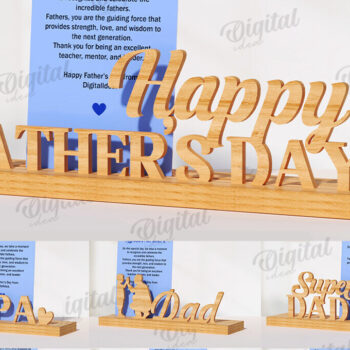 Intra απο ξύλο plywood 3mm-4mm πάχος Τρισδιάστατη θήκη κάρτας για τη γιορτή του πατέρα Δίασταση 30x20 cm INTRAFABR-119261816 - Image 1