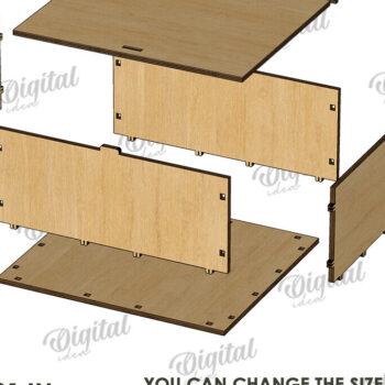 Intra απο ξύλο plywood 3mm-4mm πάχος 3D κουτί δώρου για τη γιορτή του πατέρα Δίασταση 10x10 cm INTRAFABR-119974039 - Image 2