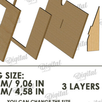 Intra απο ξύλο plywood 3mm-4mm πάχος Τρισδιάστατη κορνίζα για την Ημέρα του Πατέρα Δίασταση 20x30 cm INTRAFABR-120712130 - Image 2