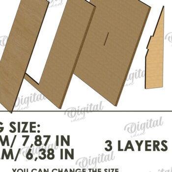 Intra απο ξύλο plywood 3mm-4mm πάχος Τρισδιάστατη κορνίζα για την Ημέρα του Πατέρα Δίασταση 20x30 cm INTRAFABR-120712450 - Image 2