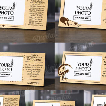 Intra απο ξύλο plywood 3mm-4mm πάχος 3D Κορνίζες για την Ημέρα του Πατέρα Δίασταση 20x30 cm INTRAFABR-120426107 - Image 1