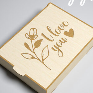 Intra απο ξύλο plywood 3mm-4mm πάχος 3D Favor Box . Ημέρα του Αγίου Βαλεντίνου Δίασταση 15x15 cm INTRAFABR-83086309