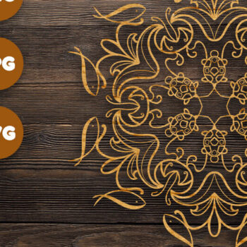 Intra απο ξύλο plywood 3mm-4mm πάχος 3D Fish Sea Mandala για Cricut Δίασταση 30x30 cm INTRAFABR-79236738 - Image 1