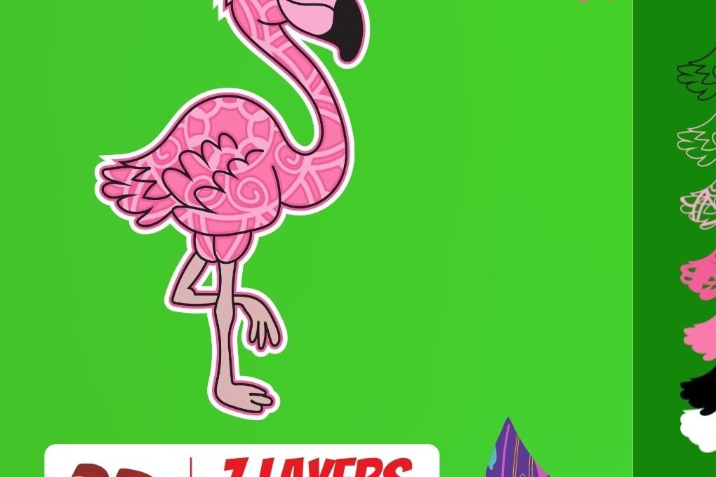 Intra απο ξύλο plywood 3mm-4mm πάχος 3D Flamingo Cut Δίασταση 30x20 cm INTRAFABR-17648330