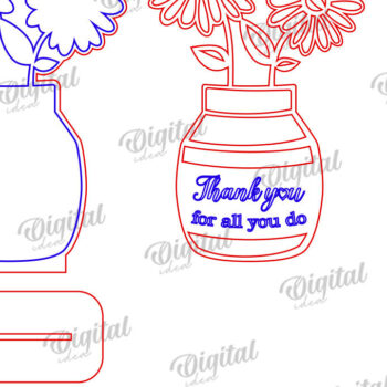 Intra απο ξύλο plywood 3mm-4mm πάχος Τρισδιάστατη φλοράλ δωροκάρτα με Δίασταση 30x20 cm INTRAFABR-118959561 - Image 3