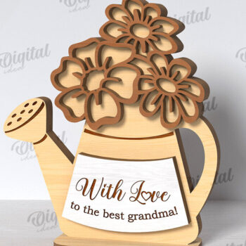 Intra απο ξύλο plywood 3mm-4mm πάχος Τρισδιάστατη φλοράλ δωροκάρτα με Δίασταση 30x20 cm INTRAFABR-118959561 - Image 8