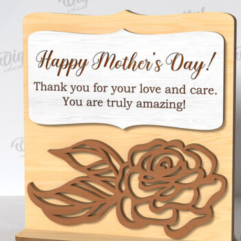 Intra απο ξύλο plywood 3mm-4mm πάχος Τρισδιάστατη φλοράλ δωροκάρτα με Δίασταση 30x20 cm INTRAFABR-118959561 - Image 14