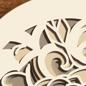 Intra απο ξύλο plywood 3mm-4mm πάχος 3d Floral Heart Layered Design Cricut Δίασταση 15x15 cm INTRAFABR-72315677 - Image 6