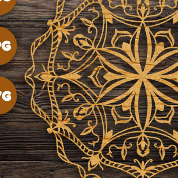 Intra απο ξύλο plywood 3mm-4mm πάχος 3D Floral Mandala για Cricut Δίασταση 30x30 cm INTRAFABR-76555086 - Image 1